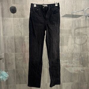 Abercrombie & Fitch Black Straight Leg Jeans